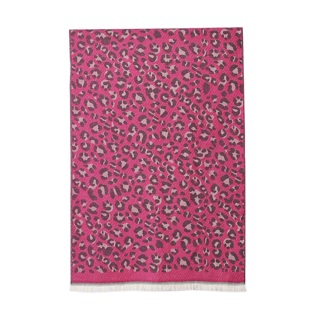Closeout Deal Super Soft Leopard Print Shawl - Pink
