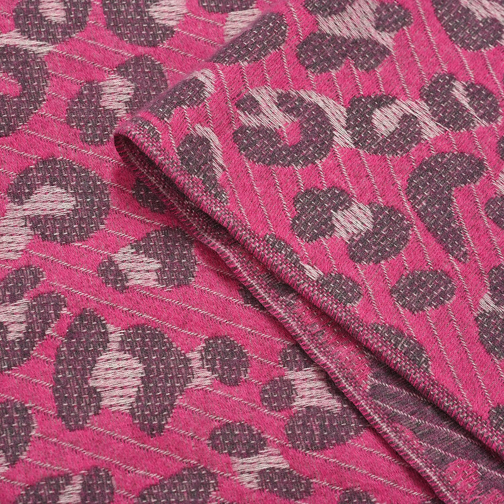 Closeout Deal Super Soft Leopard Print Shawl - Pink