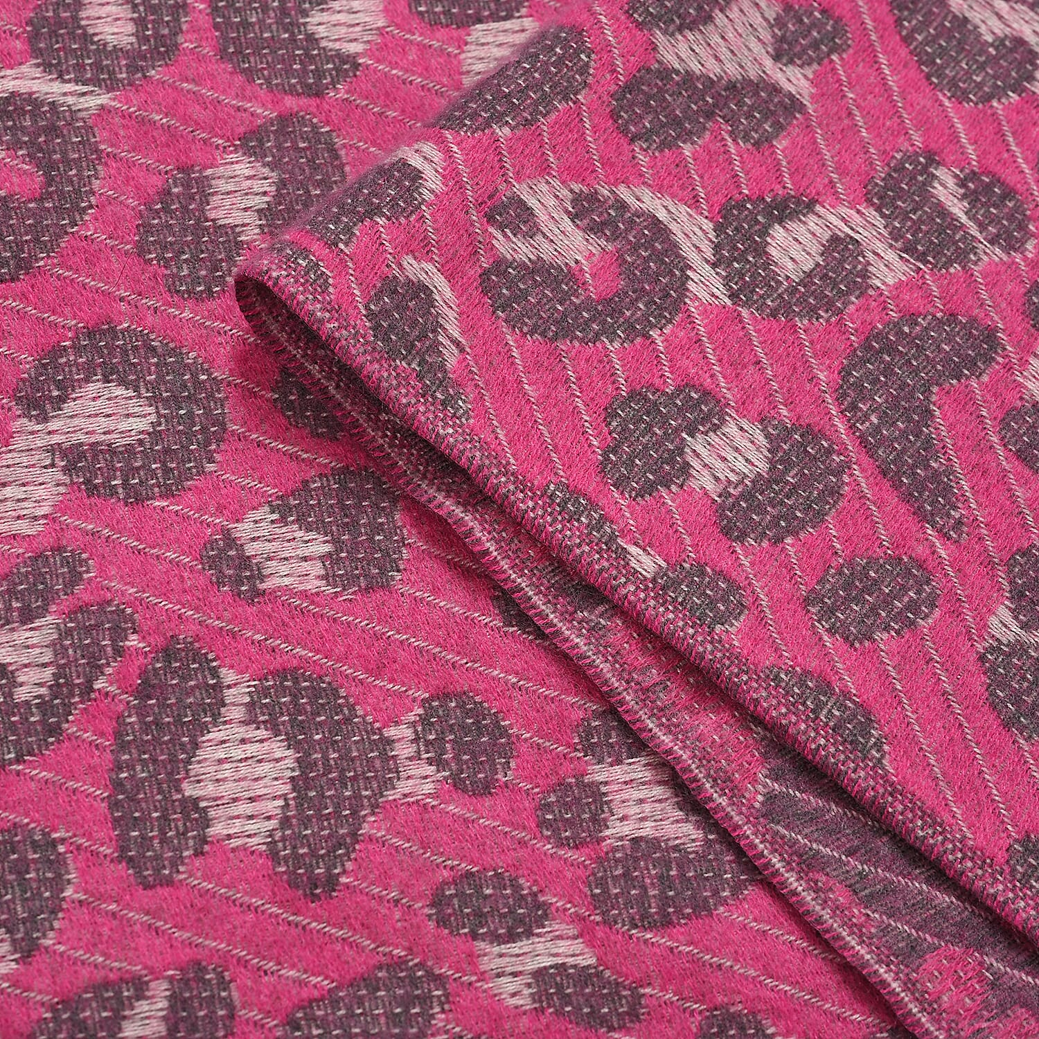 Closeout Deal Super Soft Leopard Print Shawl - Pink