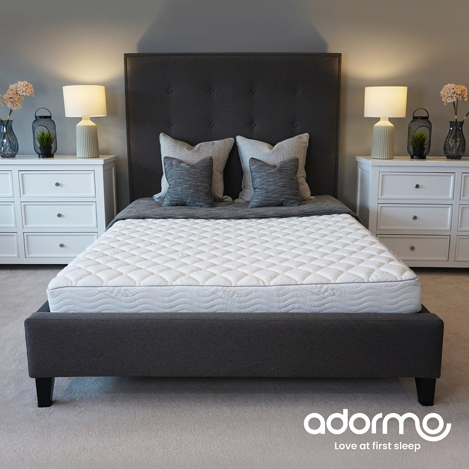 Exclusive Launch- Adormo Silver Ortho Mattress with Free Pillow (Size Single)  - White