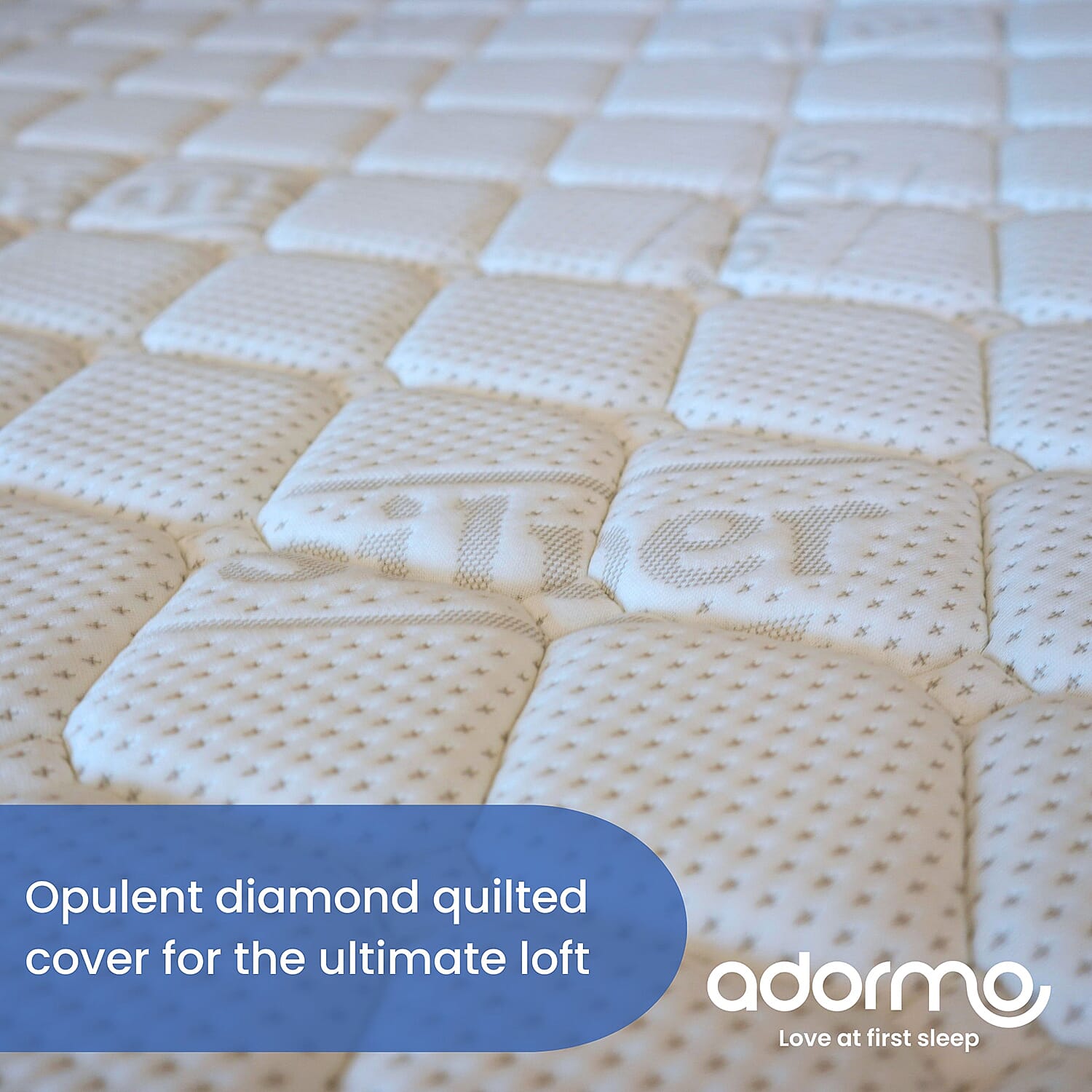 Exclusive Launch- Adormo Silver Ortho Mattress with Free Pillow (Size Single)  - White