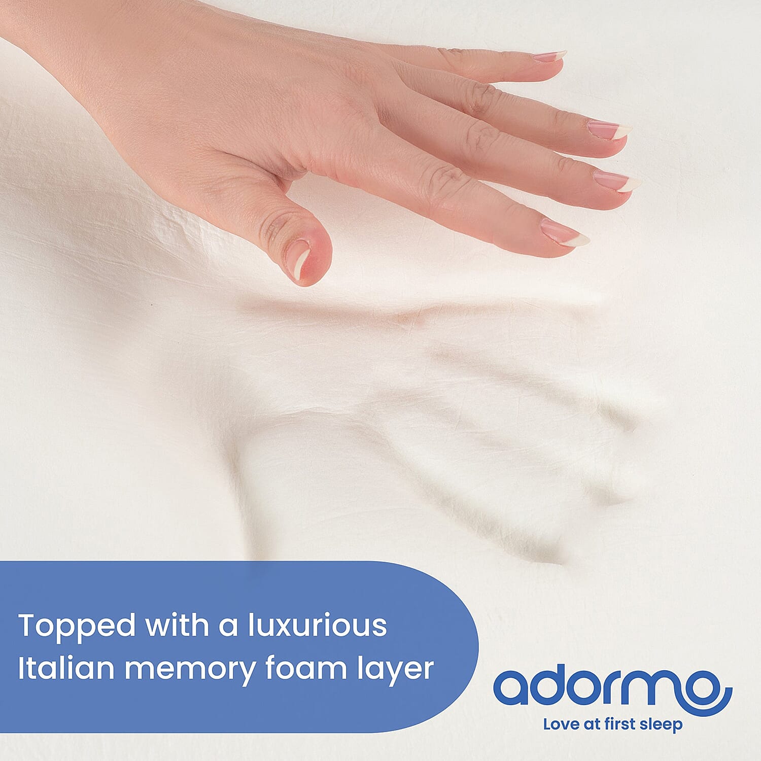 Exclusive Launch- Adormo Silver Ortho Mattress with Free Pillow (Size Single)  - White