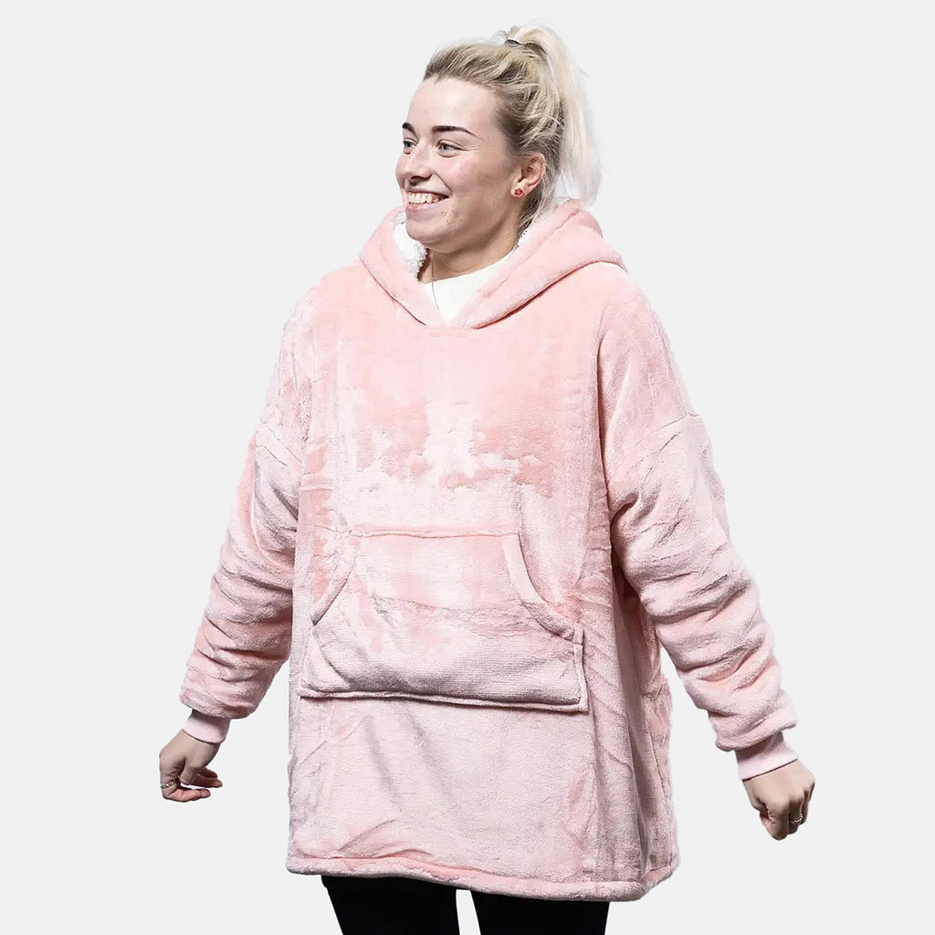Closeout Deal- Adult Oversized Hoodie Blanket (One Size) - Pink
