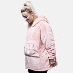 Closeout Deal- Adult Oversized Hoodie Blanket (One Size) - Pink