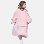 Closeout Deal- Adult Oversized Hoodie Blanket (One Size) - Pink