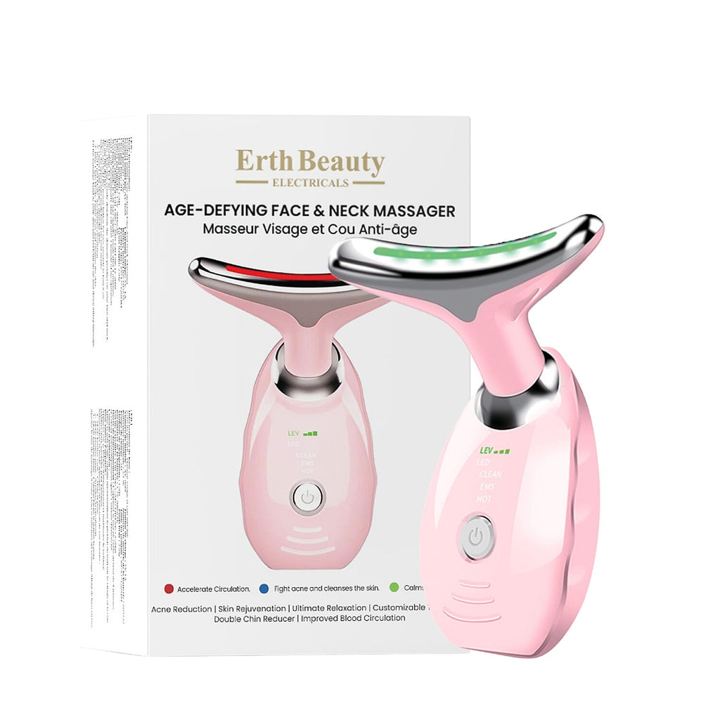 ErthSkin Age-Defying Face And Neck Massager - Pink