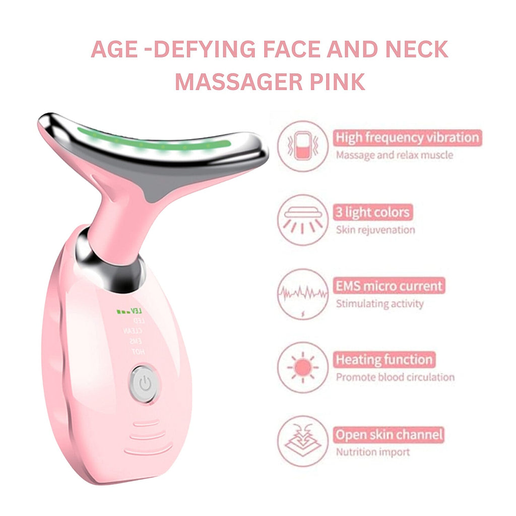 ErthSkin Age-Defying Face And Neck Massager - Pink