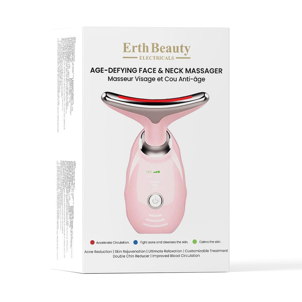 ErthSkin Age-Defying Face And Neck Massager - Pink