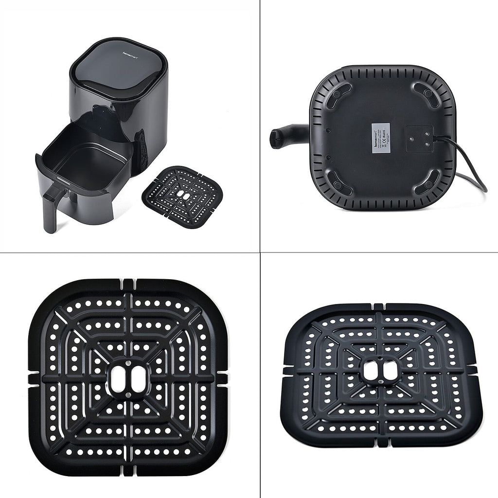 Homesmart Digital Air Fryer (4L,1200W) - Roasts, Bakes and Grills Faster With Less Fat -  Black