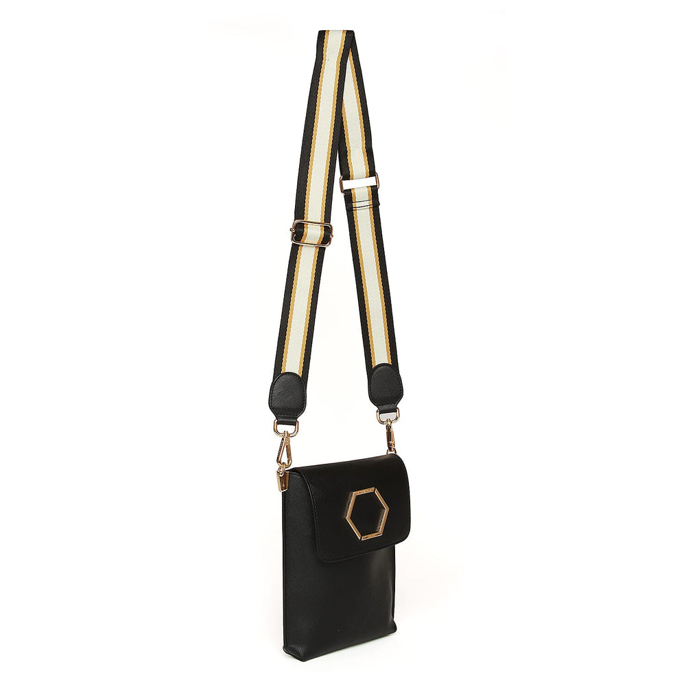 Alice Wheeler Brompton Honeycomb Crossbody Bag - Black