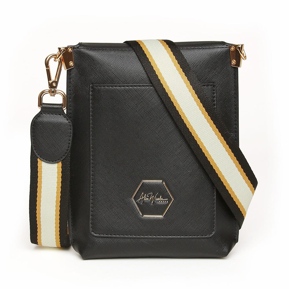 Alice Wheeler Brompton Honeycomb Crossbody Bag - Black