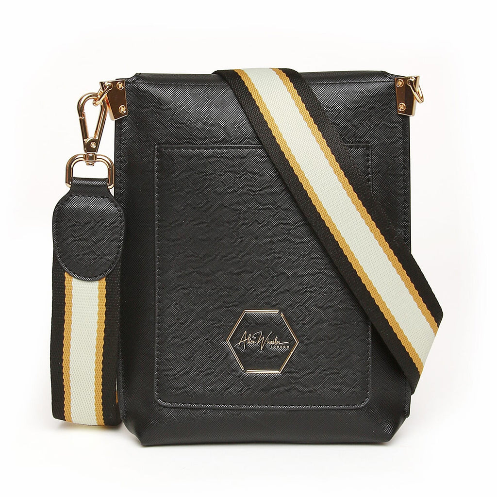 Alice Wheeler Brompton Honeycomb Crossbody Bag - Black