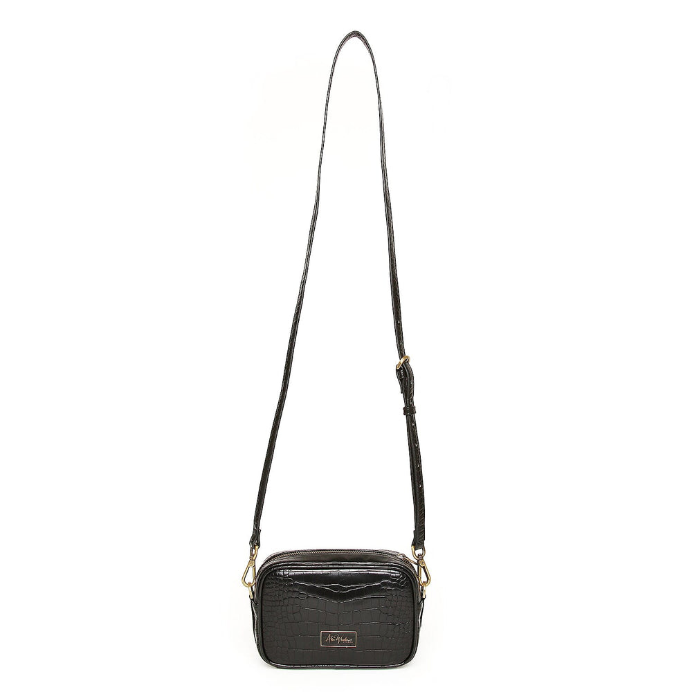 Alice Wheeler Mini SOHO Crossbody Bag - Black Croc