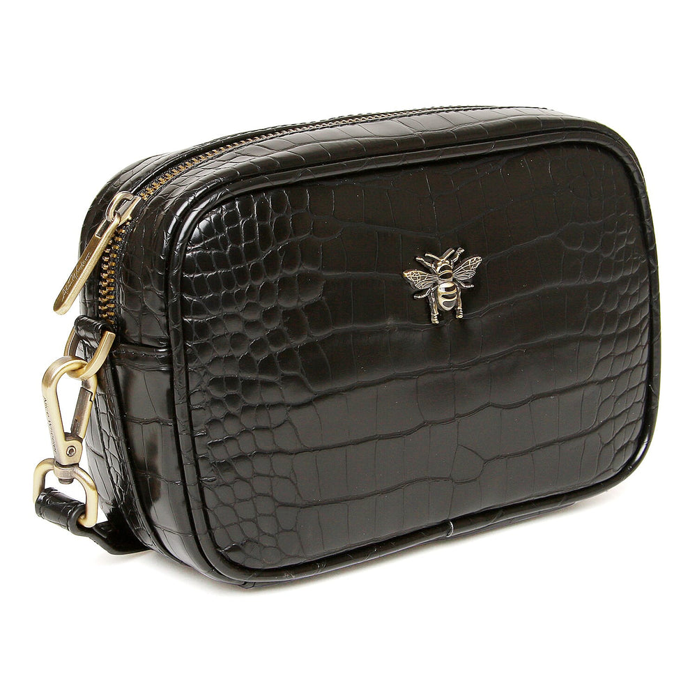 Alice Wheeler Mini SOHO Crossbody Bag - Black Croc