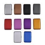 Set of 10 RFID Blocking Card Holder - Light Grey, Brown - Multi