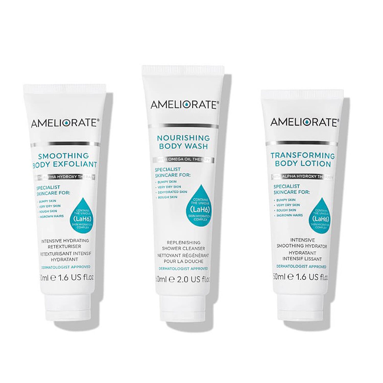 One Time Closeout- Ameliorate 3 Steps to Smooth Skin - Intensive Smoothing Bodycare Regime