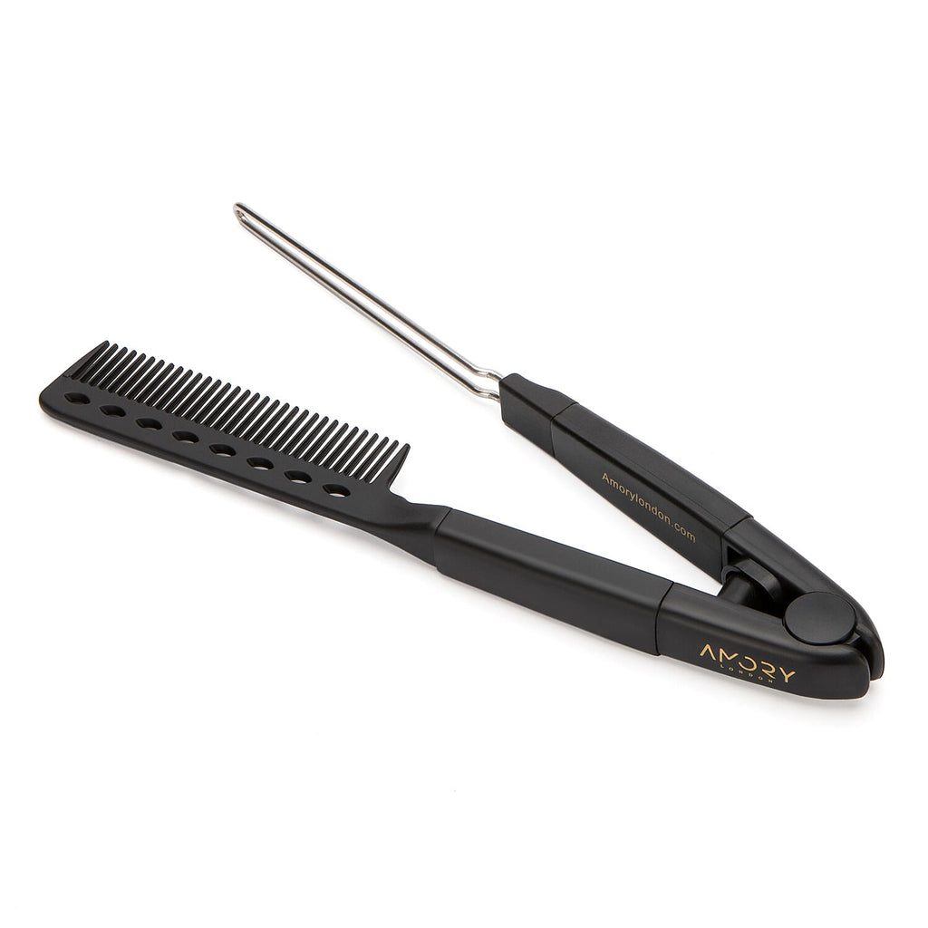 Amory Bundle (Incl. Marylebone Ionic Hair Straightener- Mauve , Shampoo, Conditioner, Splint Comb, Hairbrush - Silicone Pouch)