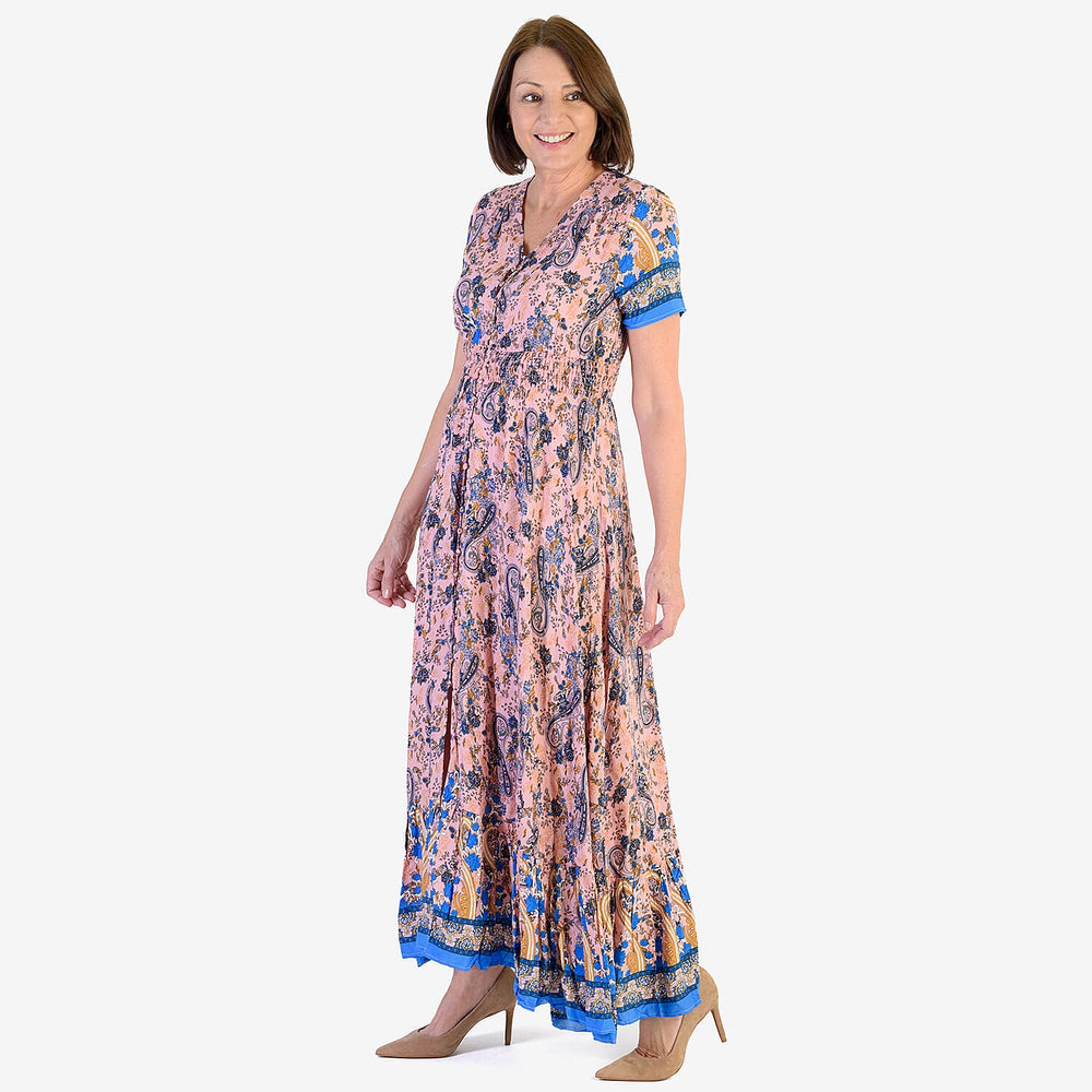 Anamor Rayon Woven Dress (Size - 10) - Pink