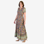 Anamor Rayon Woven Dress (Size - 12) - Green