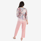 Anamor Ity Ankle Grazer Trouser With Drawstring Waist (Size M-L) - Salmon Pink