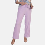 Anamor Ity Ankle Grazer Trouser With Drawstring Waist (Size S-M) - Lilac