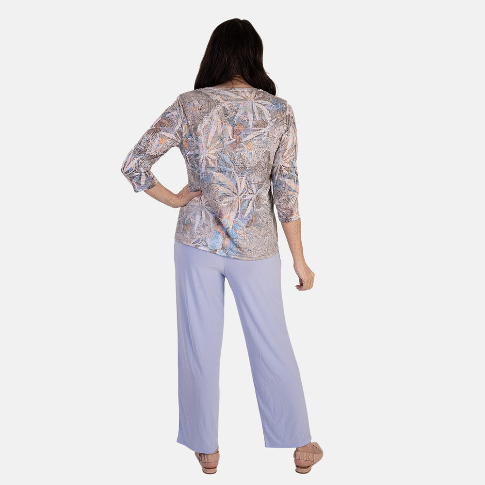 Anamor Ity Ankle Grazer Trouser With Drawstring Waist (Size XL-XXL) - Blue