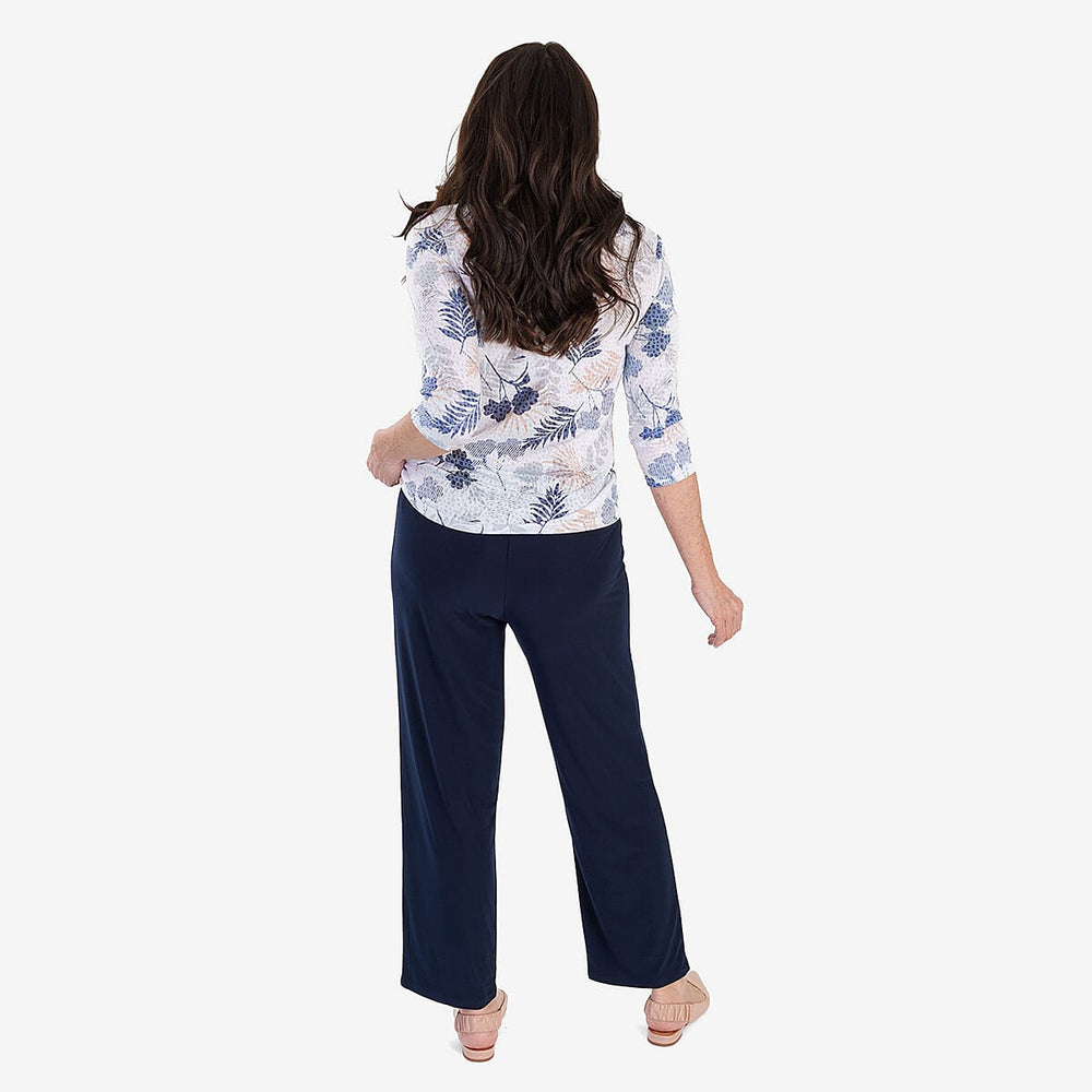 Anamor Ity Ankle Grazer Trouser With Drawstring Waist (Size XL-XXL) - Navy