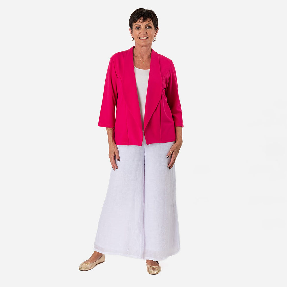 Anamor Ladies Lapel Blazer (Size S) - Fuschia