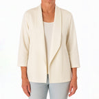 Anamor Ladies Crepe Lapel Blazer (Size S) - Ivory
