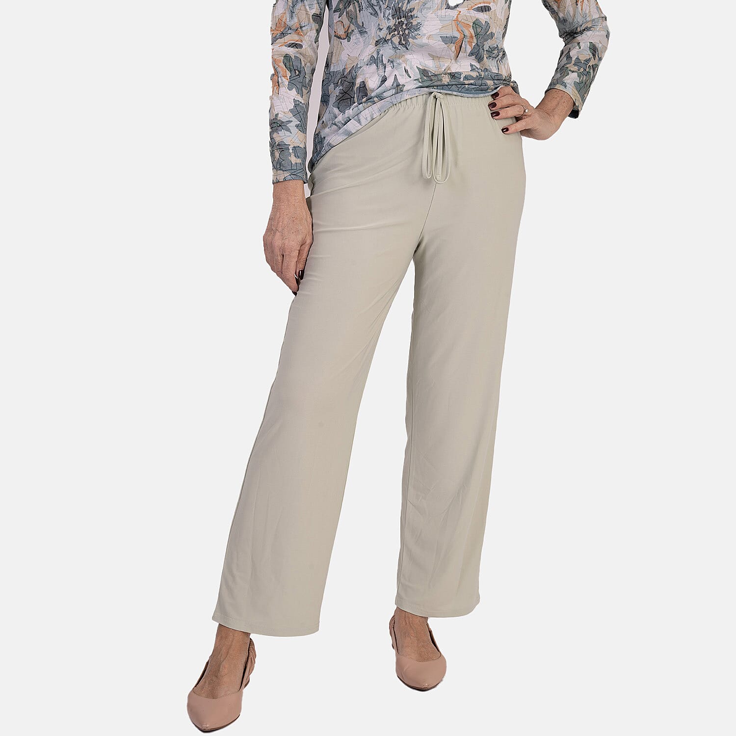 Anamor ITY Ankle Grazer Trouser With Drawstring Waist (Size S-M) - Mint