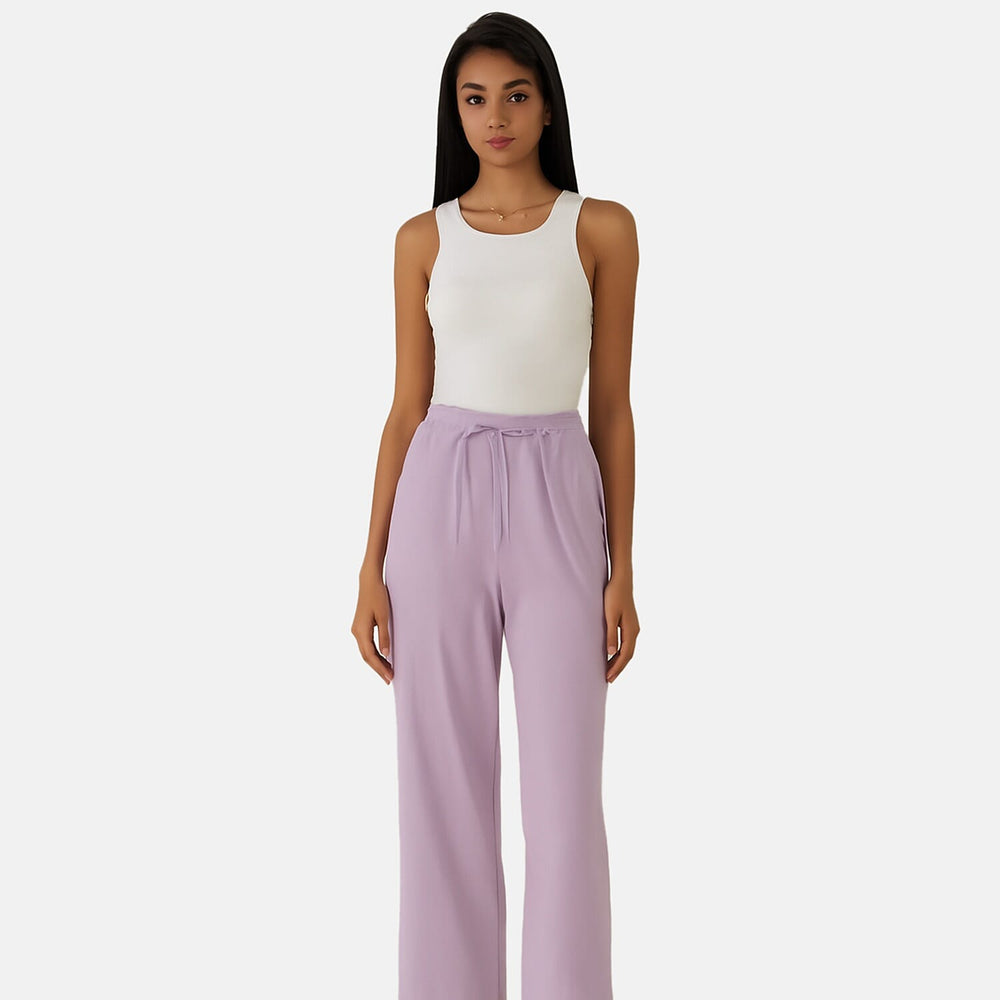 Anamor Womens 25 Inch Ankle Grazer Trousers (Size L-XL) - Lavender