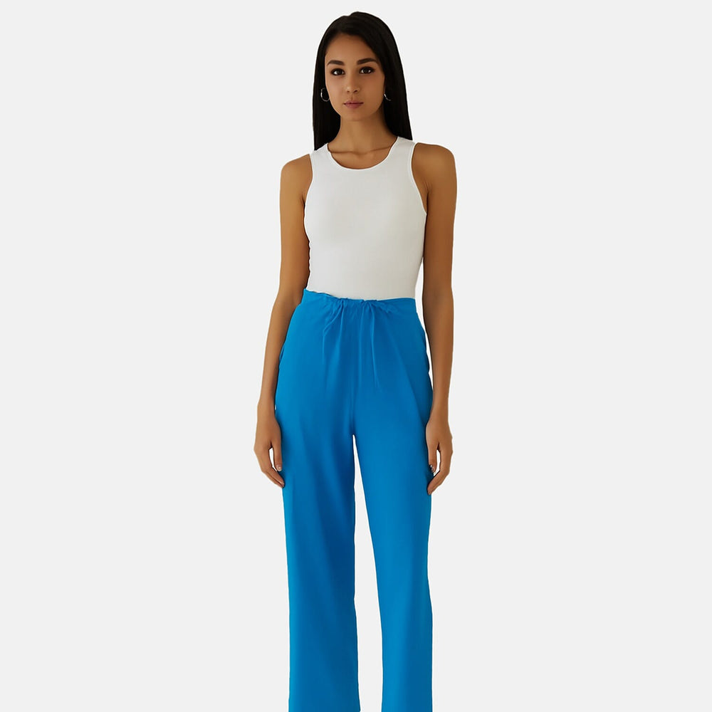 Anamor Womens 25 Inch Ankle Grazer Trousers (Size L-XL) - Turqouise