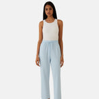 Anamor Womens 25 Inch Ankle Grazer Trousers (Size S-M) - Pale Blue