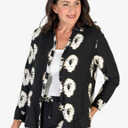 Anamor Printed Shirt (Size XXL) - Black