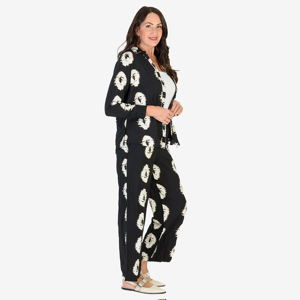 Anamor Printed Shirt (Size XXL) - Black