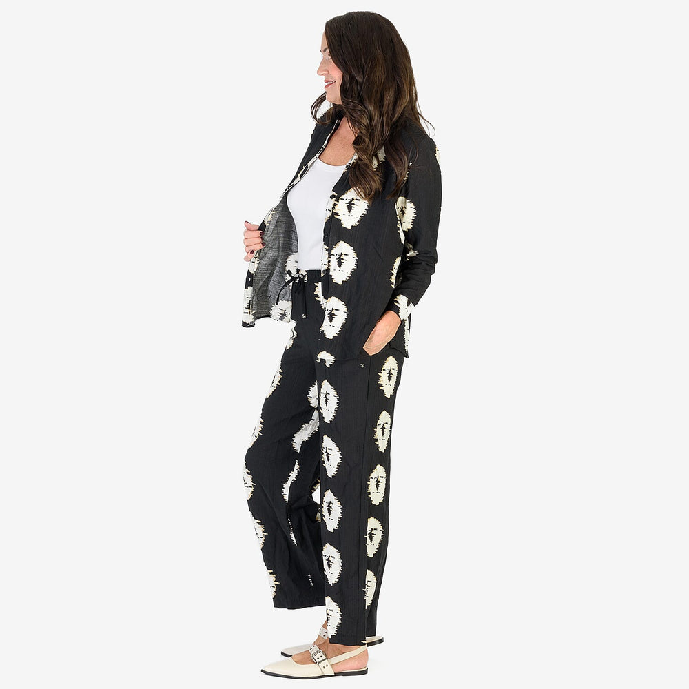 Anamor Printed Shirt (Size XXL) - Black