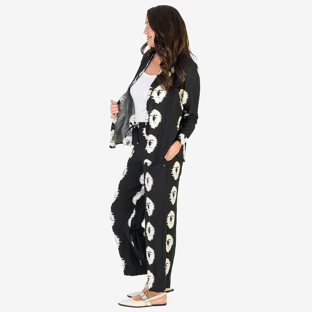 Anamor Printed Shirt (Size XXL) - Black