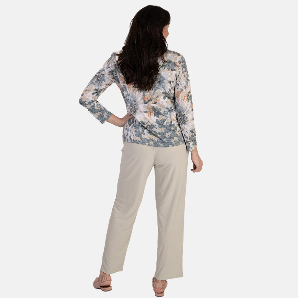 Anamor Printed Long Sleeve Top (Size L) - Mint