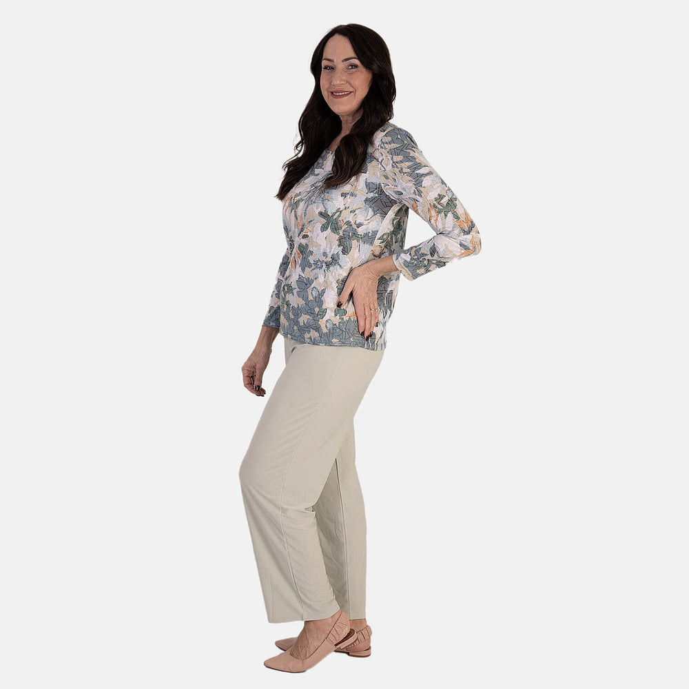 Anamor Printed Long Sleeve Top (Size S) - Mint