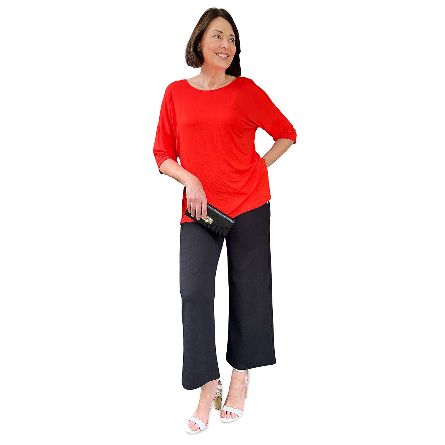 Anamor Knitted Jean and Pant-Trouser (Size - 22) - Black