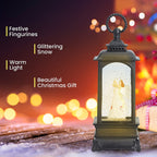 Christmas Angel Lantern Warm Light (Size 23x8x8Cm) - Black