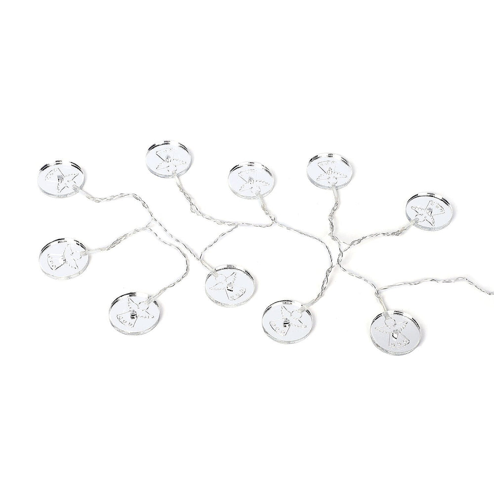 Angel Motif Acrylic Circle Garland LED Lights (Size- 135x130 Cm) (Requires 2AA Batteries - not Incld)