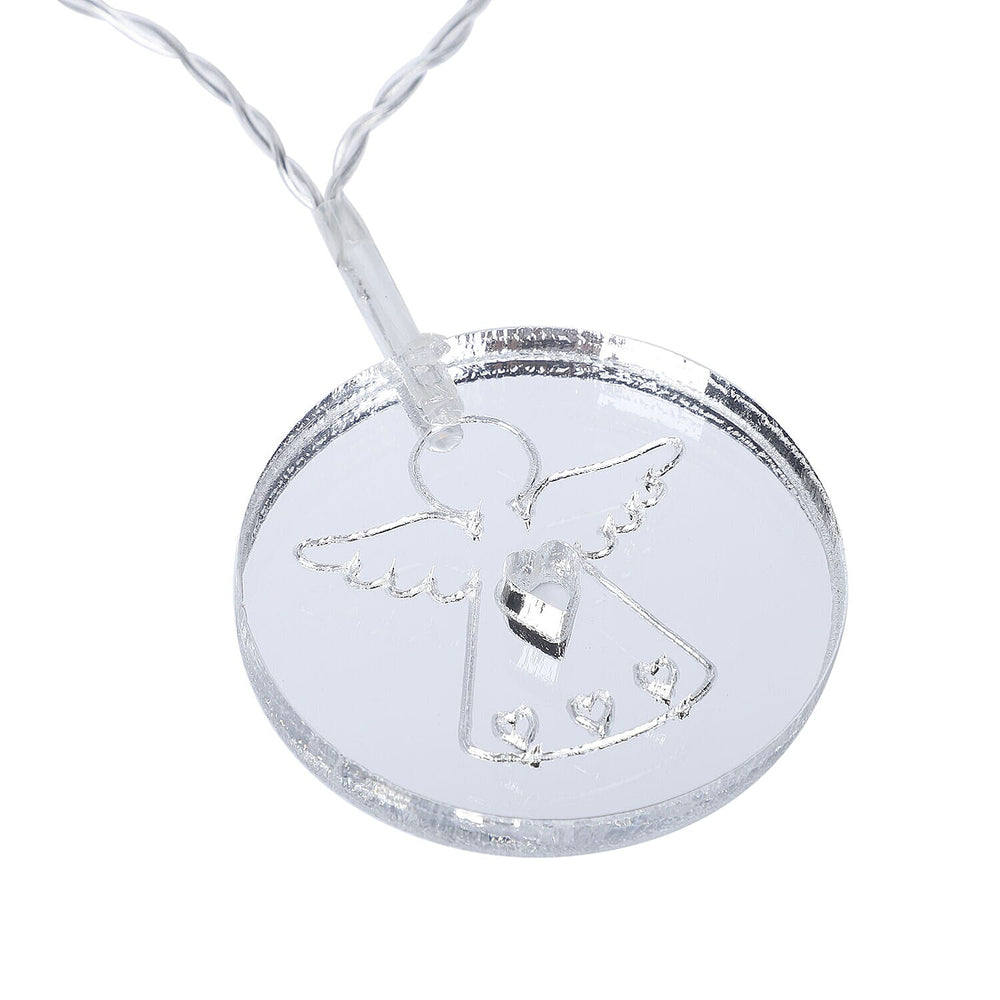 Angel Motif Acrylic Circle Garland LED Lights (Size- 135x130 Cm) (Requires 2AA Batteries - not Incld)