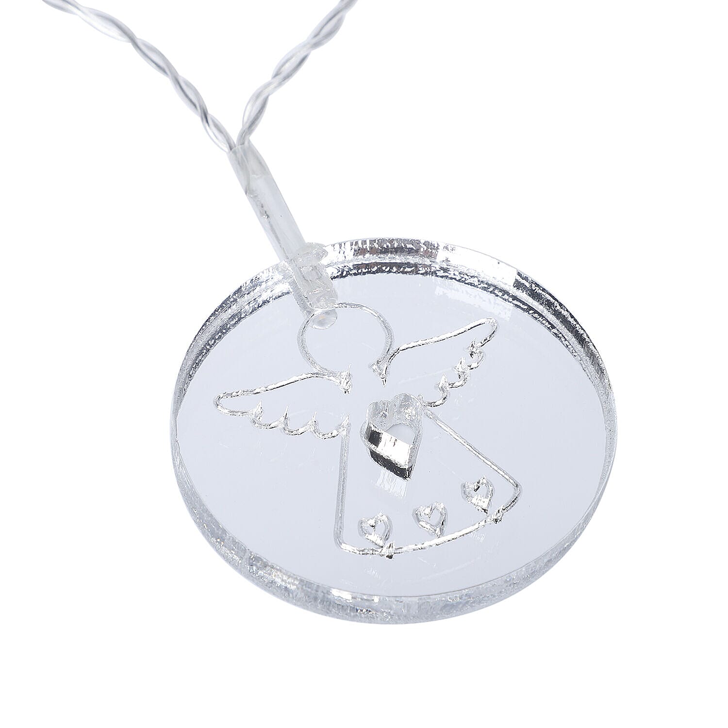 Angel Motif Acrylic Circle Garland LED Lights (Size- 135x130 Cm) (Requires 2AA Batteries - not Incld)