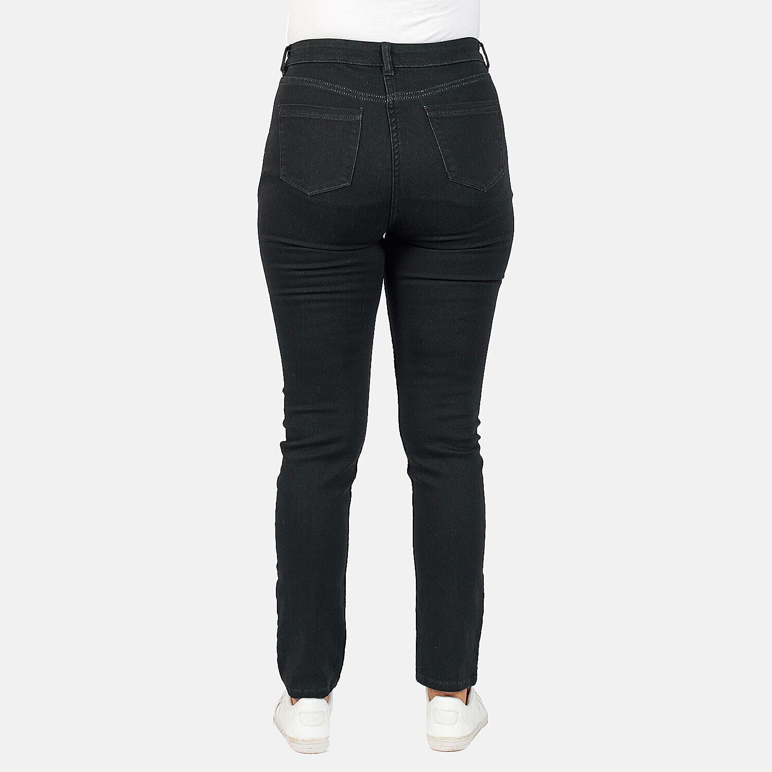 TAMSY - Angelina Straight Fit Jeans (Size 12) - Black