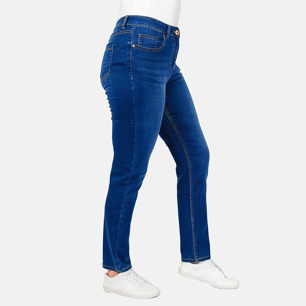 TAMSY - Angelina Relaxed Skinny Stretch Jean (Size 20) - Mid Blue