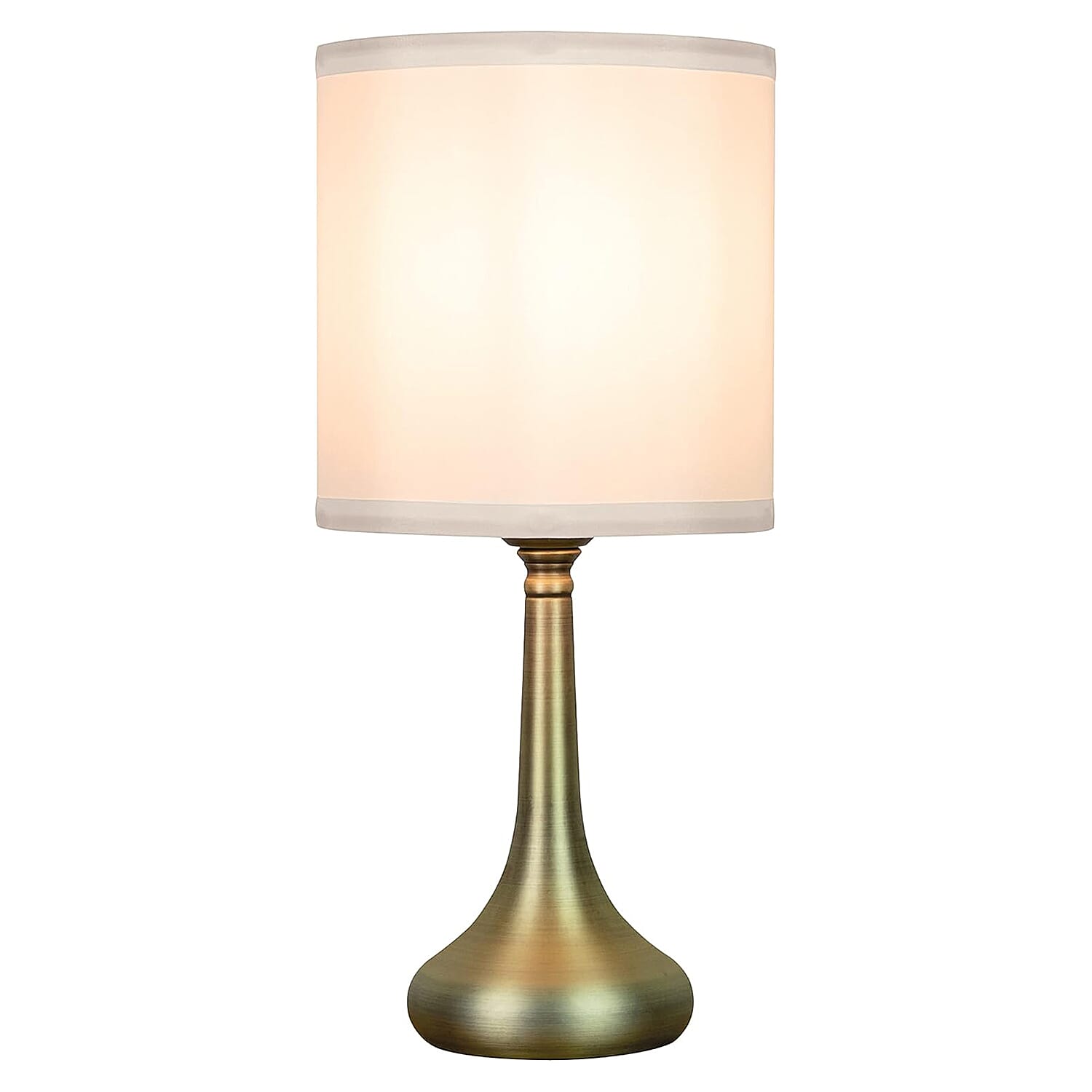 Sarav Chrome Touch Lamp with Grey Shade