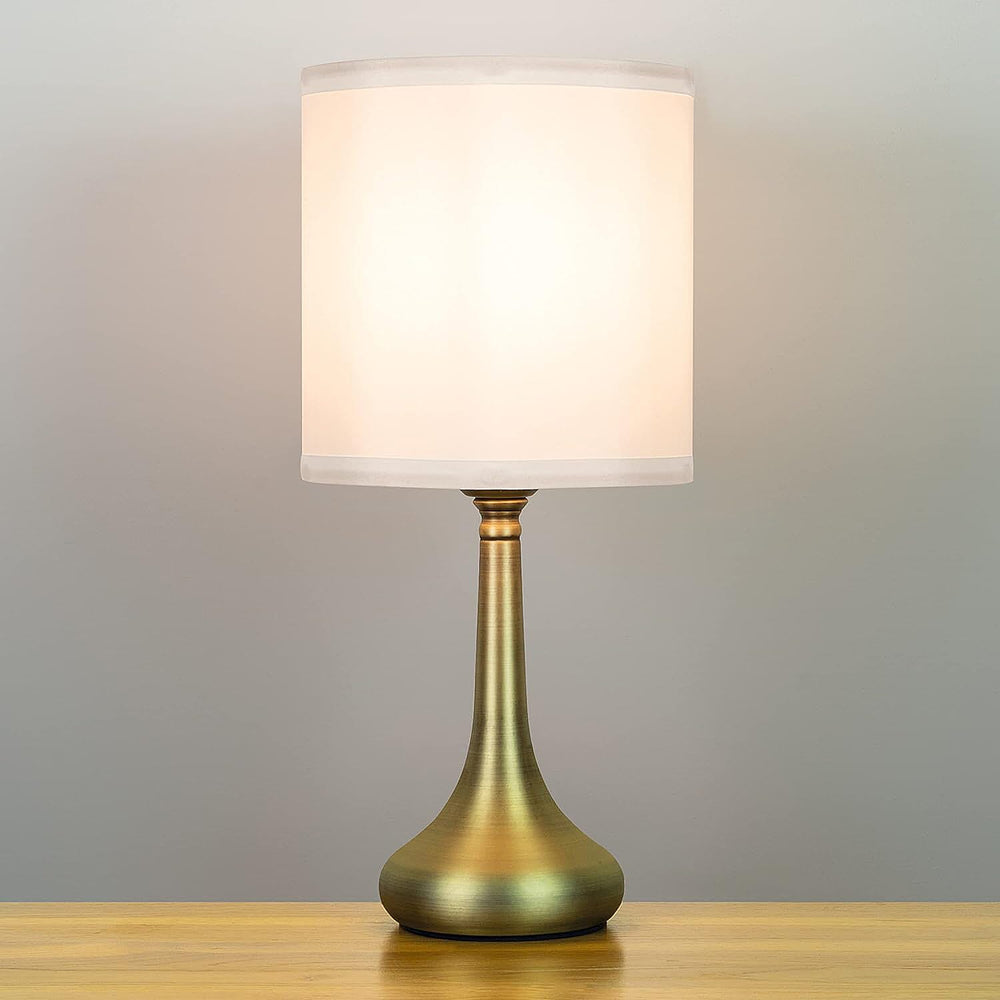 Sarav Chrome Touch Lamp with Grey Shade