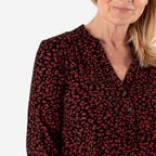 Animal Printed Relaxed Fit Shirt (Size 20) - Maroon