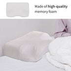 Anti Snore Memory Foam Pillow - Contoured Neck and Head Support - Soft & Breathable
